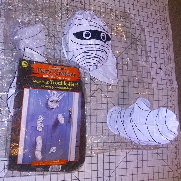 Vintage 3-D Mummy Inflatable Door Cover Party Crasher Sun Hill 1999 #F204 - Picture 2 of 15